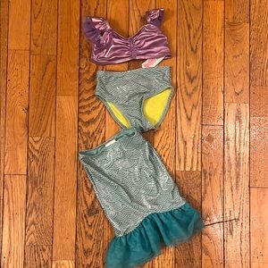 Purple and Green Mermaid Swim Set